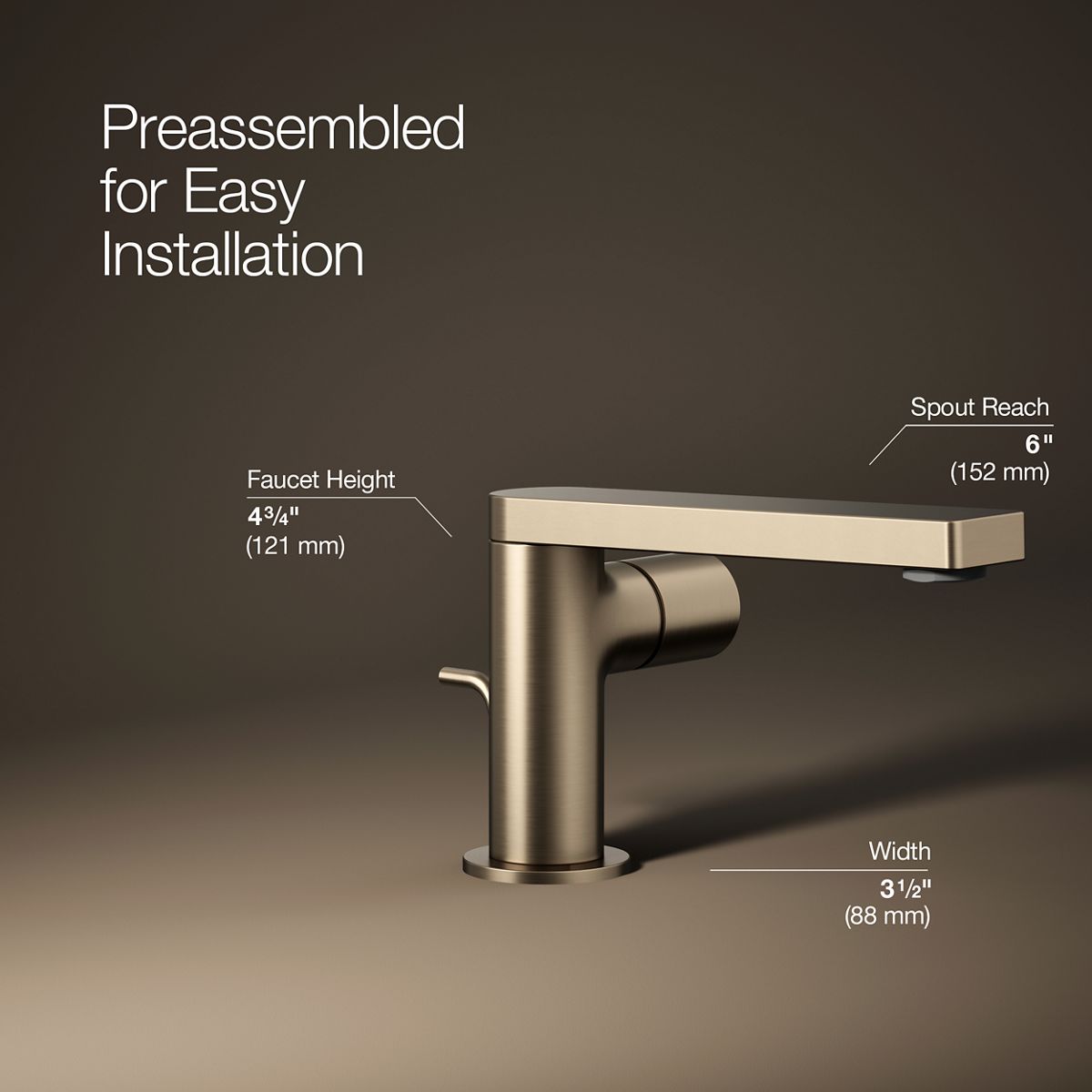 Composed® Single-handle bathroom sink faucet with Cylindrical handle, 1.2 gpm