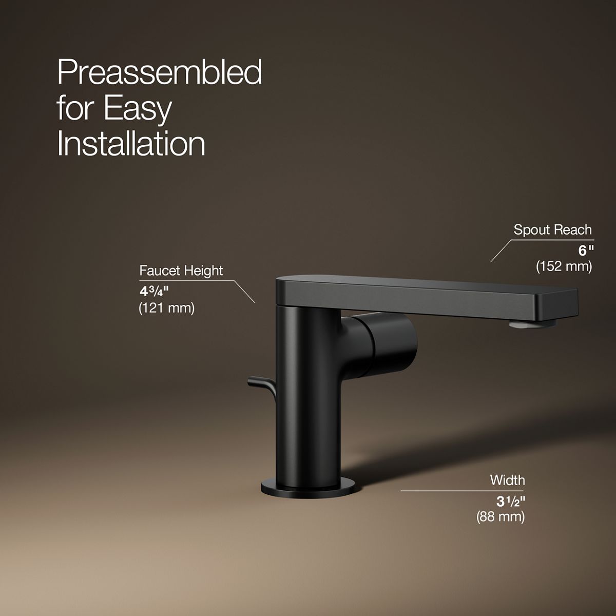 Composed® Single-handle bathroom sink faucet with Cylindrical handle, 1.2 gpm