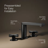 Composed® Widespread bathroom sink faucet with Cross handles, 1.2 gpm