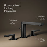 Composed® Widespread bathroom sink faucet with Lever handles, 1.2 gpm