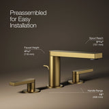 Composed® Widespread bathroom sink faucet with Lever handles, 1.2 gpm