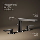 Composed® Widespread bathroom sink faucet with Lever handles, 1.2 gpm