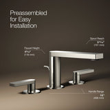Composed® Widespread bathroom sink faucet with Lever handles, 1.2 gpm