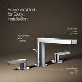 Composed® Widespread bathroom sink faucet with Lever handles, 1.2 gpm