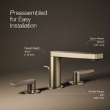 Composed® Widespread bathroom sink faucet with Lever handles, 1.2 gpm