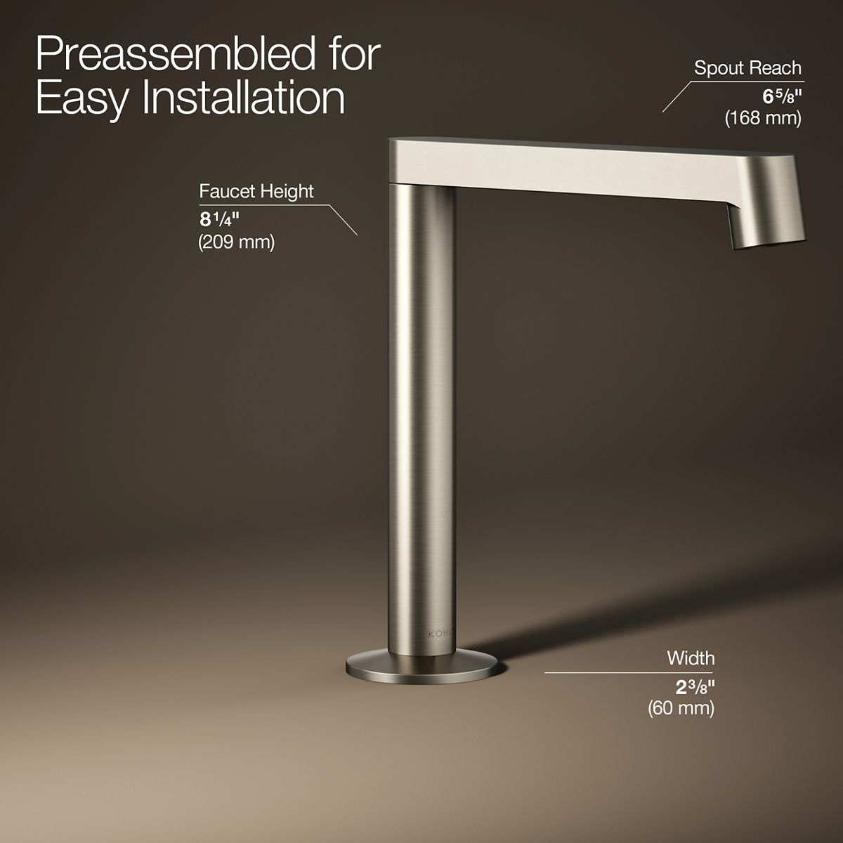 Components® Bathroom sink faucet spout with Row design, 1.2 gpm