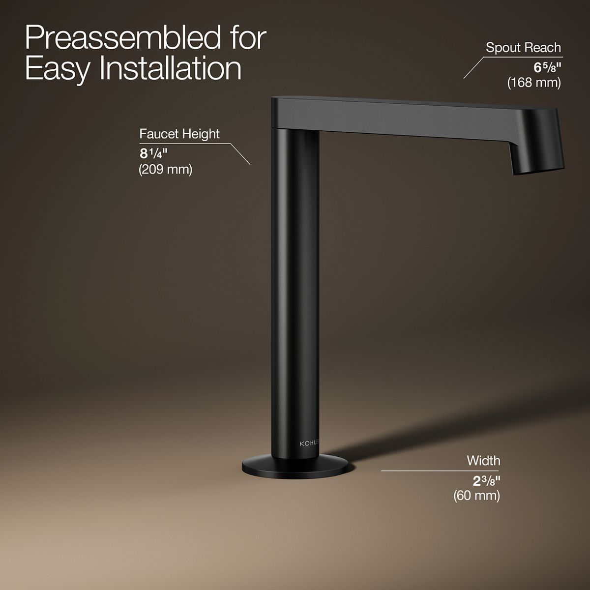 Components® Bathroom sink faucet spout with Row design, 1.2 gpm