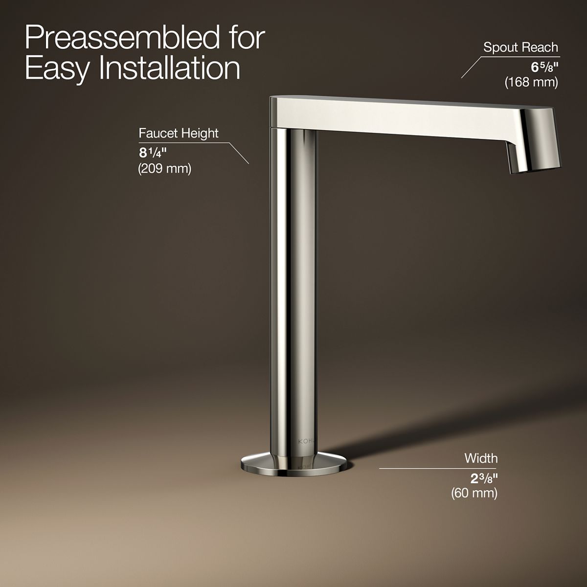 Components® Bathroom sink faucet spout with Row design, 1.2 gpm