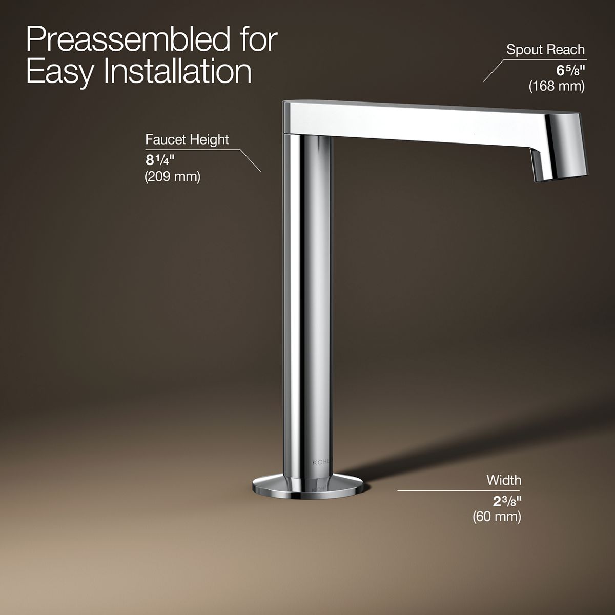Components® Bathroom sink faucet spout with Row design, 1.2 gpm