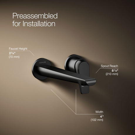 Avid® Wall-mount bathroom sink faucet, 1.2 gpm