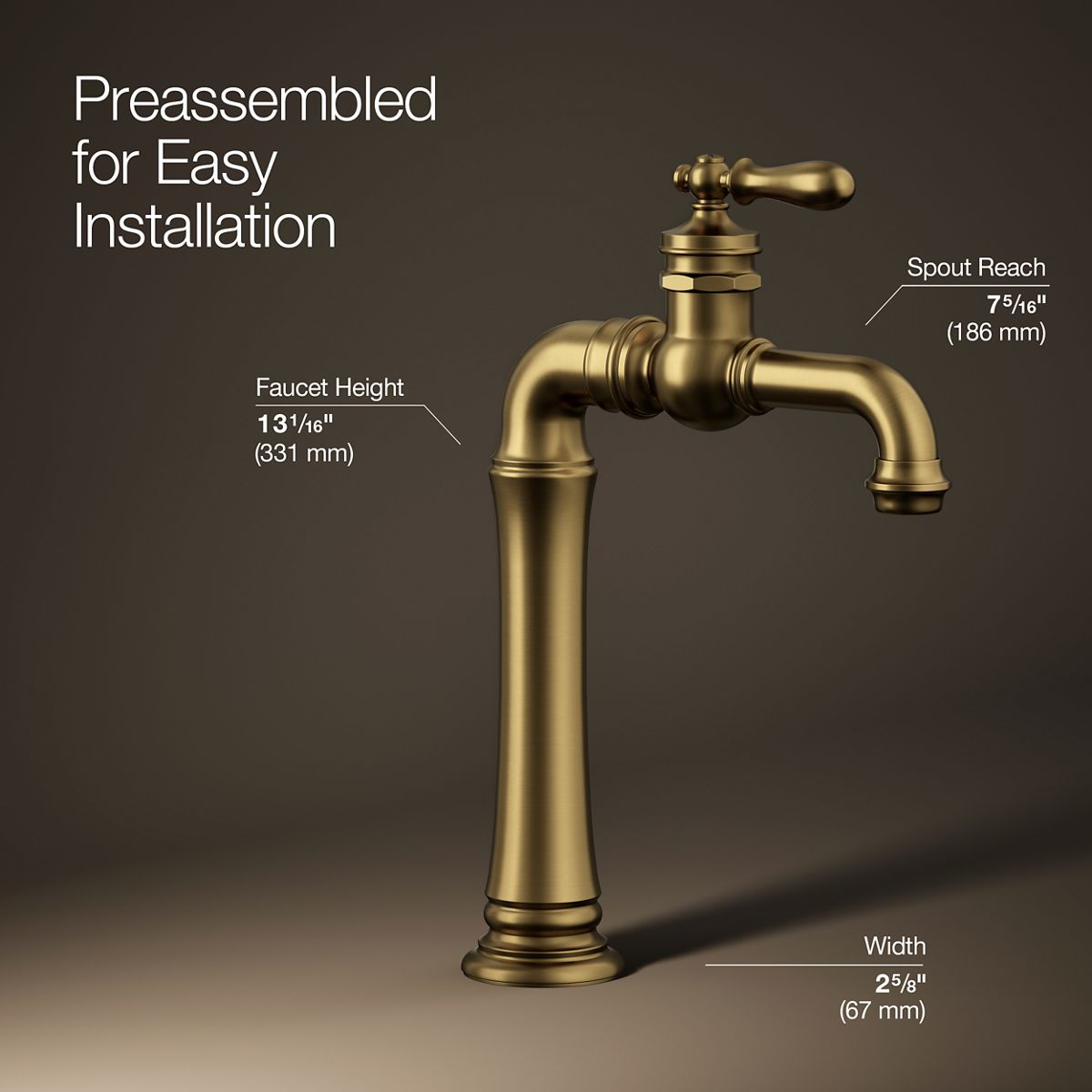 Artifacts® Gentleman's® Single-handle bathroom sink faucet, 1.2 gpm