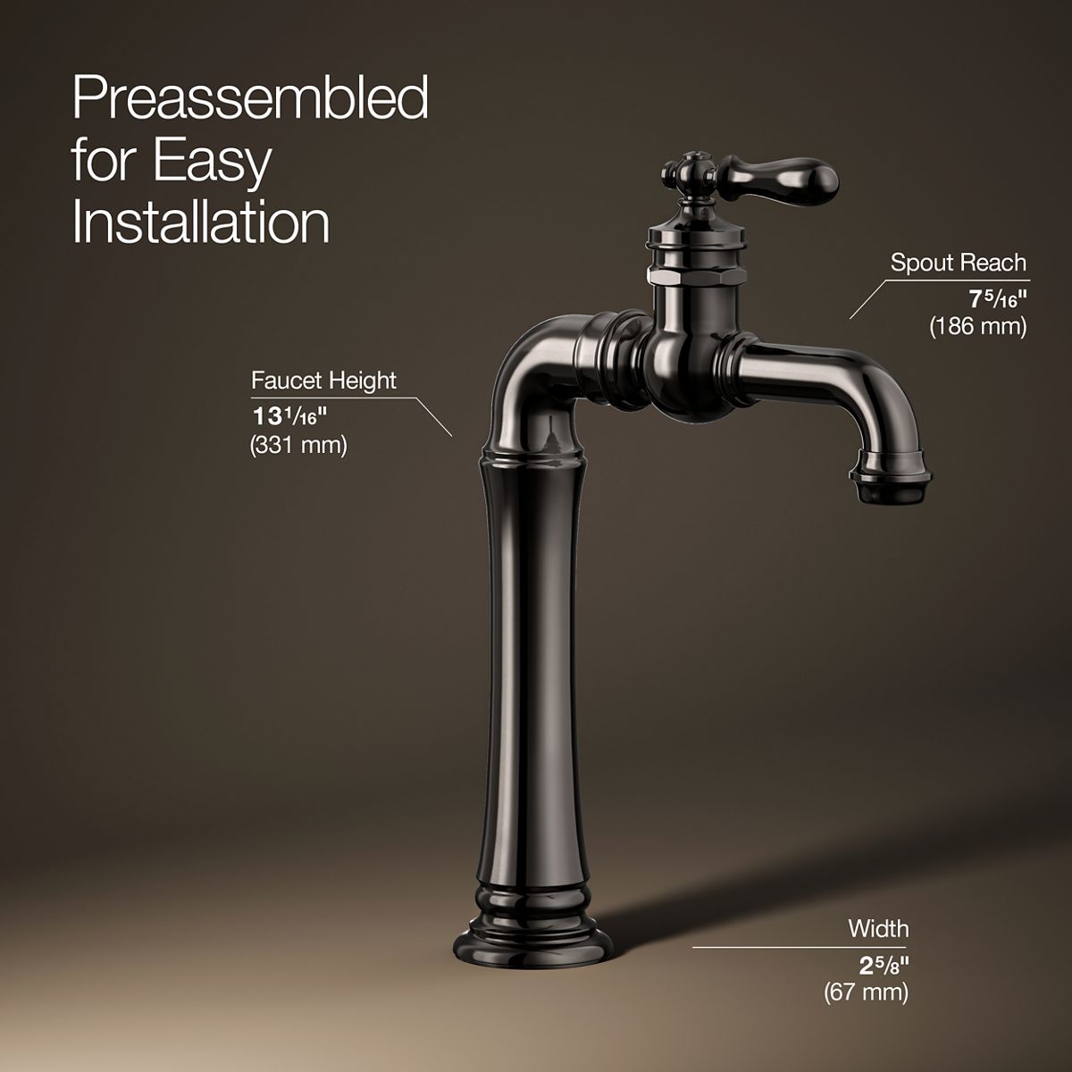 Artifacts® Gentleman's® Single-handle bathroom sink faucet, 1.2 gpm