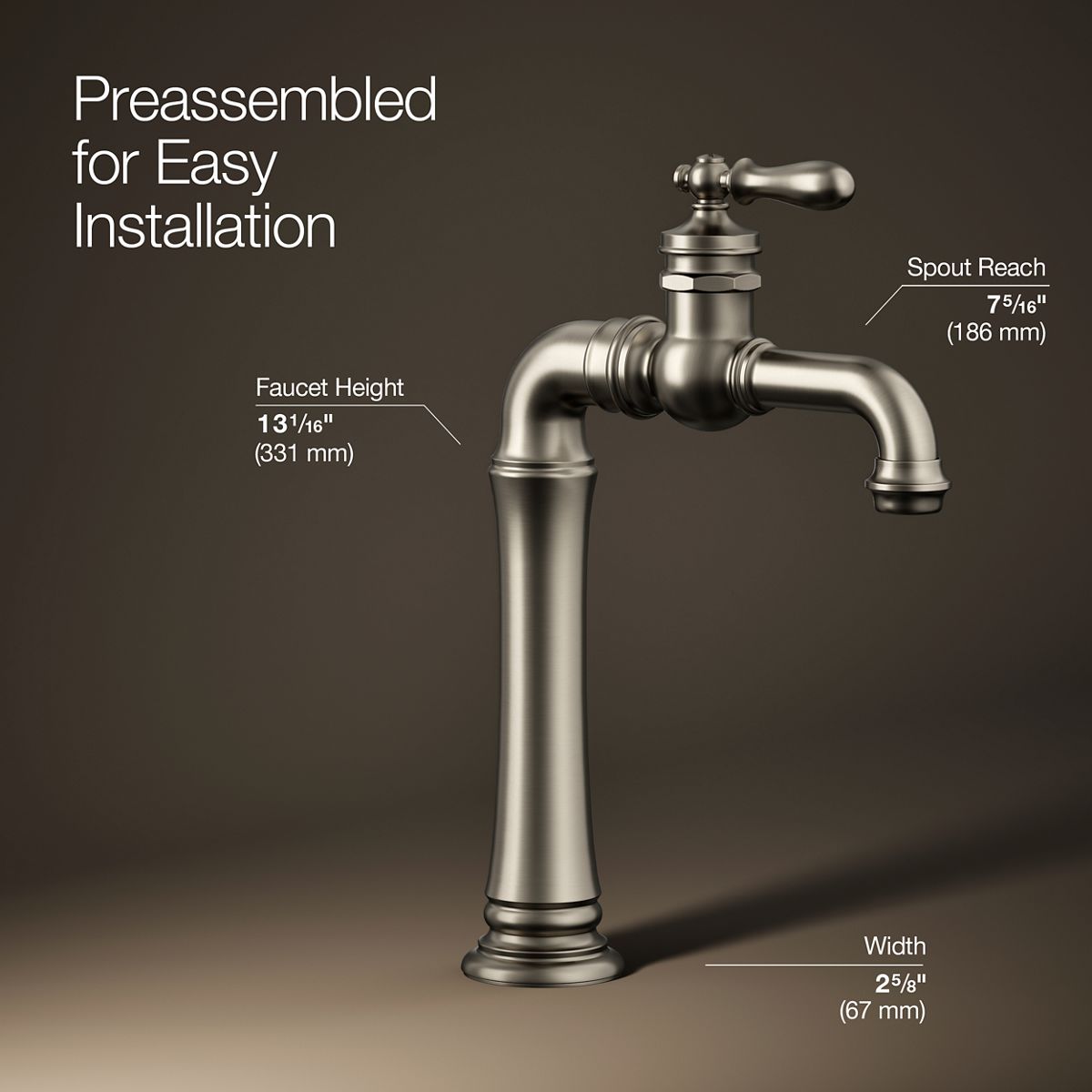 Artifacts® Gentleman's® Single-handle bathroom sink faucet, 1.2 gpm
