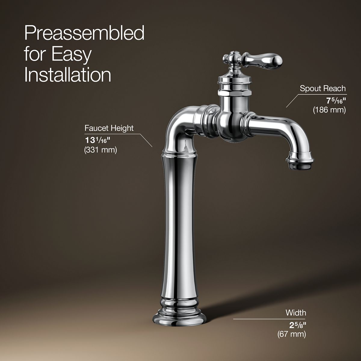 Artifacts® Gentleman's® Single-handle bathroom sink faucet, 1.2 gpm