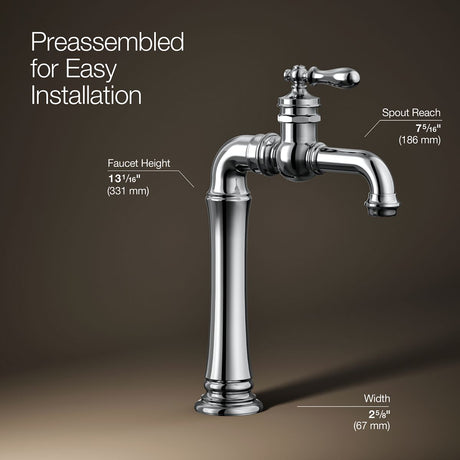 Artifacts® Gentleman's® Single-handle bathroom sink faucet, 1.2 gpm