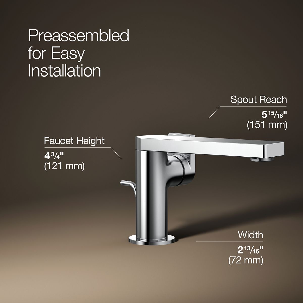 Composed® Single-handle bathroom sink faucet with Lever handle, 1.2 gpm