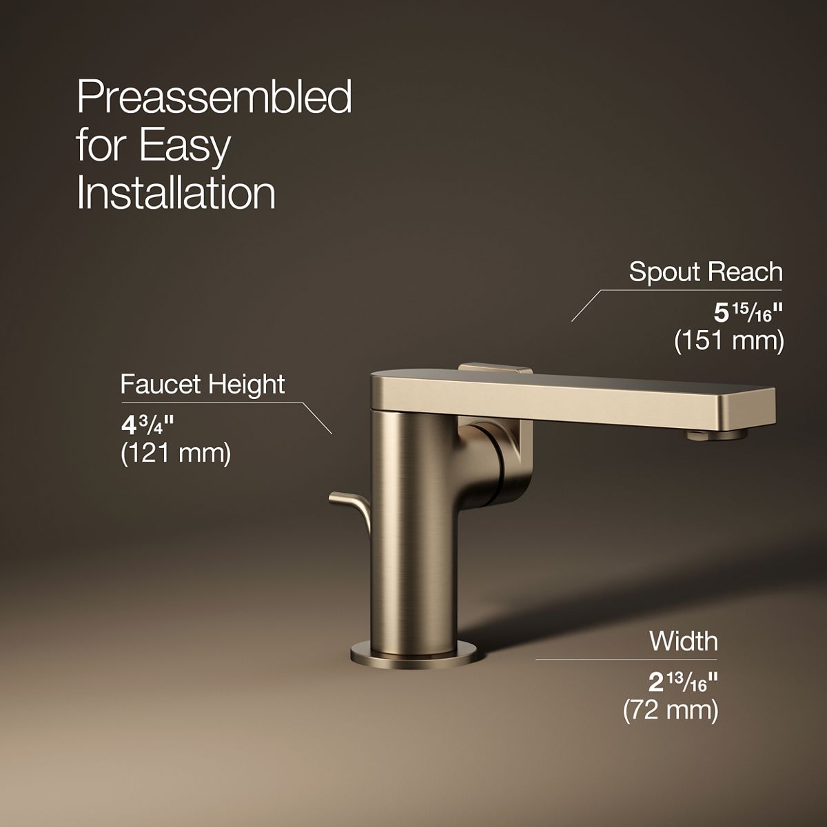 Composed® Single-handle bathroom sink faucet with Lever handle, 1.2 gpm