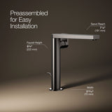 Composed® Tall single-handle bathroom sink faucet with Lever handle, 1.2 gpm