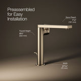 Composed® Tall single-handle bathroom sink faucet with Lever handle, 1.2 gpm