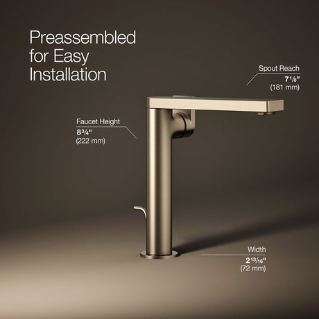 Composed® Tall single-handle bathroom sink faucet with Lever handle, 1.2 gpm