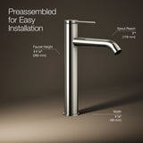 Components® Tall single-handle bathroom sink faucet, 1.2 gpm