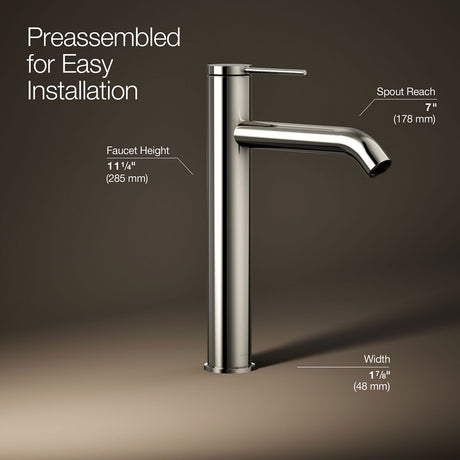 Components® Tall single-handle bathroom sink faucet, 1.2 gpm