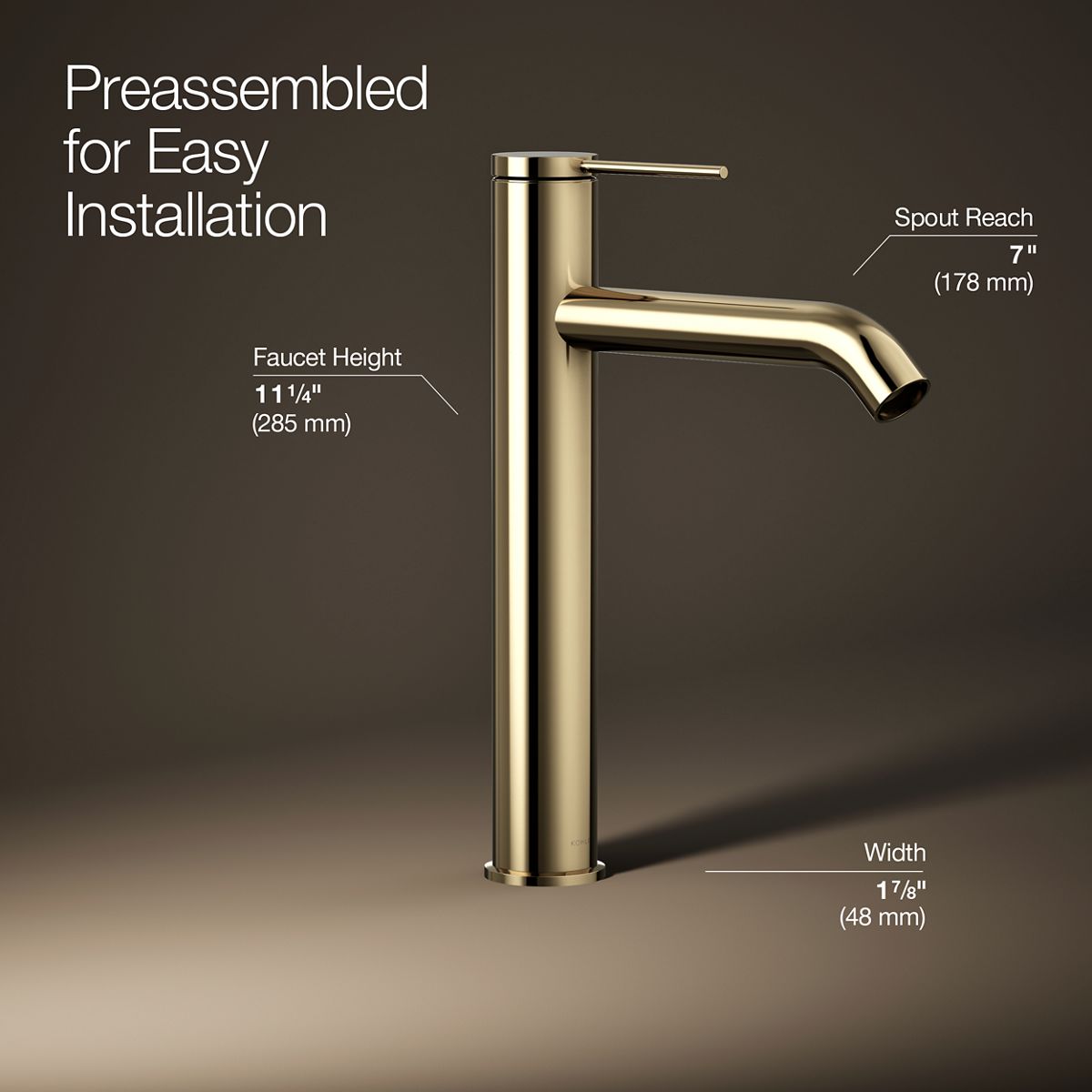 Components® Tall single-handle bathroom sink faucet, 1.2 gpm