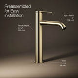 Components® Tall single-handle bathroom sink faucet, 1.2 gpm