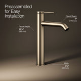 Components® Tall single-handle bathroom sink faucet, 1.2 gpm