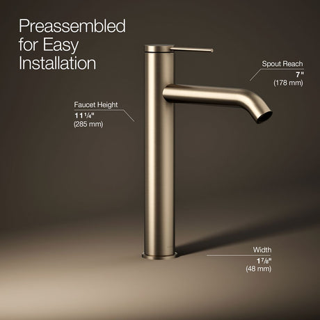 Components® Tall single-handle bathroom sink faucet, 1.2 gpm