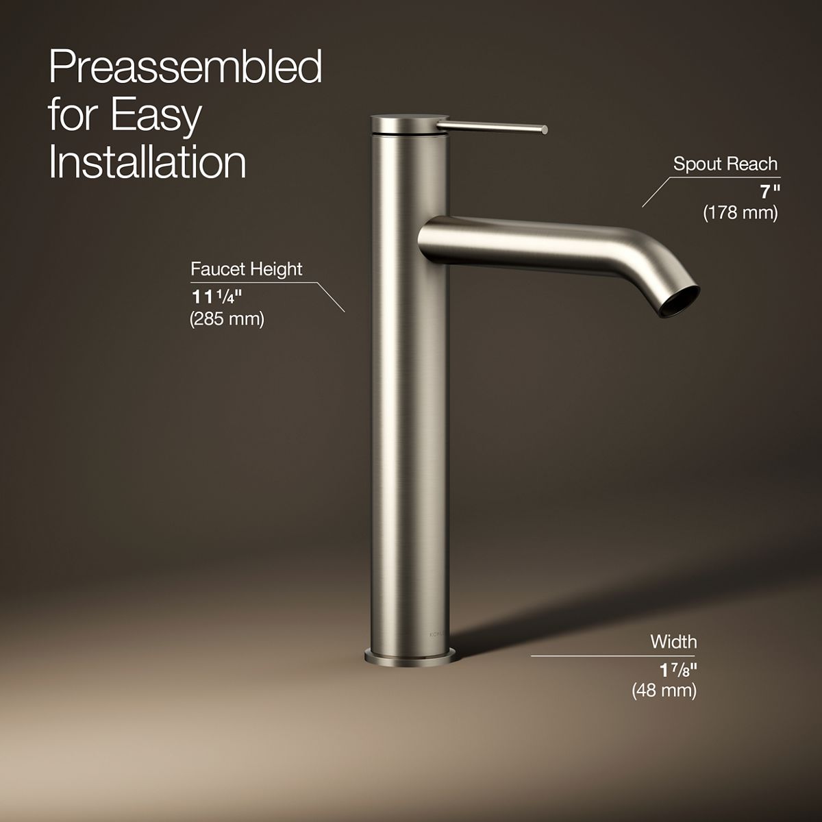 Components® Tall single-handle bathroom sink faucet, 1.2 gpm