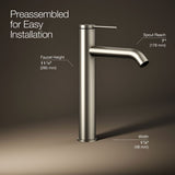 Components® Tall single-handle bathroom sink faucet, 1.2 gpm