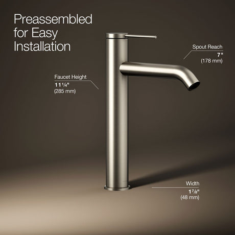 Components® Tall single-handle bathroom sink faucet, 1.2 gpm