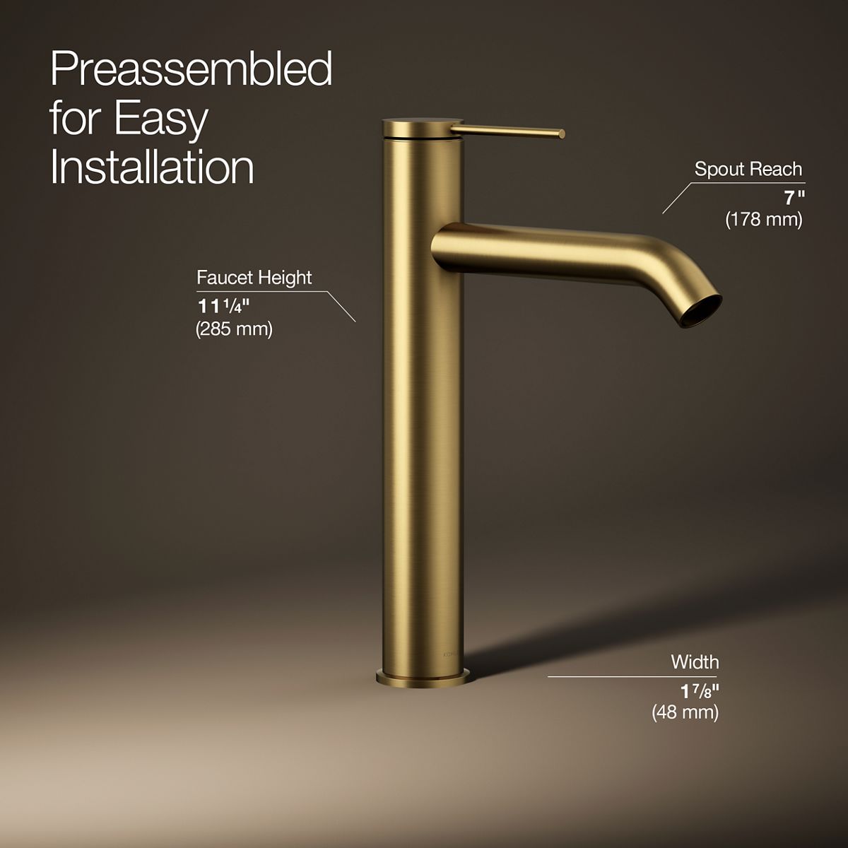 Components® Tall single-handle bathroom sink faucet, 1.2 gpm