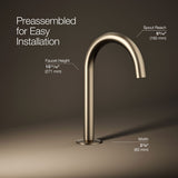 Components® Bathroom sink faucet spout with Tube design, 1.2 gpm