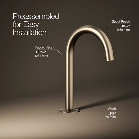 Components® Bathroom sink faucet spout with Tube design, 1.2 gpm