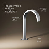 Components® Bathroom sink faucet spout with Ribbon design, 1.2 gpm