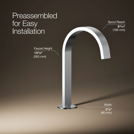 Components® Bathroom sink faucet spout with Ribbon design, 1.2 gpm