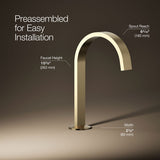 Components® Bathroom sink faucet spout with Ribbon design, 1.2 gpm