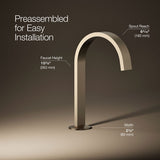 Components® Bathroom sink faucet spout with Ribbon design, 1.2 gpm