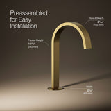 Components® Bathroom sink faucet spout with Ribbon design, 1.2 gpm