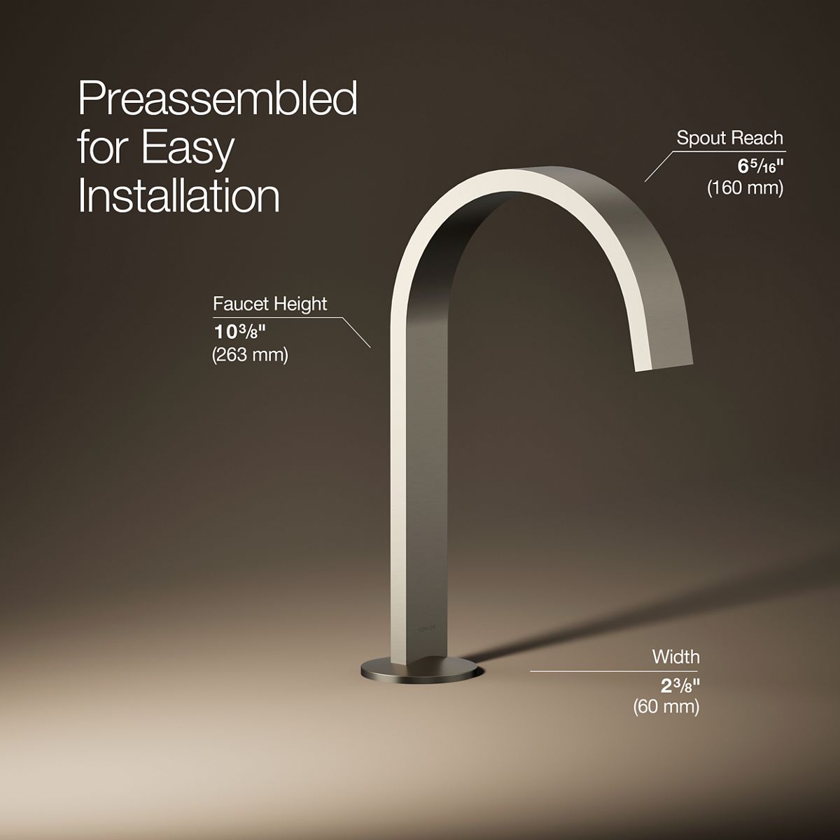 Components® Bathroom sink faucet spout with Ribbon design, 1.2 gpm