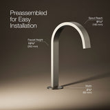 Components® Bathroom sink faucet spout with Ribbon design, 1.2 gpm