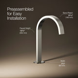 Components® Bathroom sink faucet spout with Ribbon design, 1.2 gpm