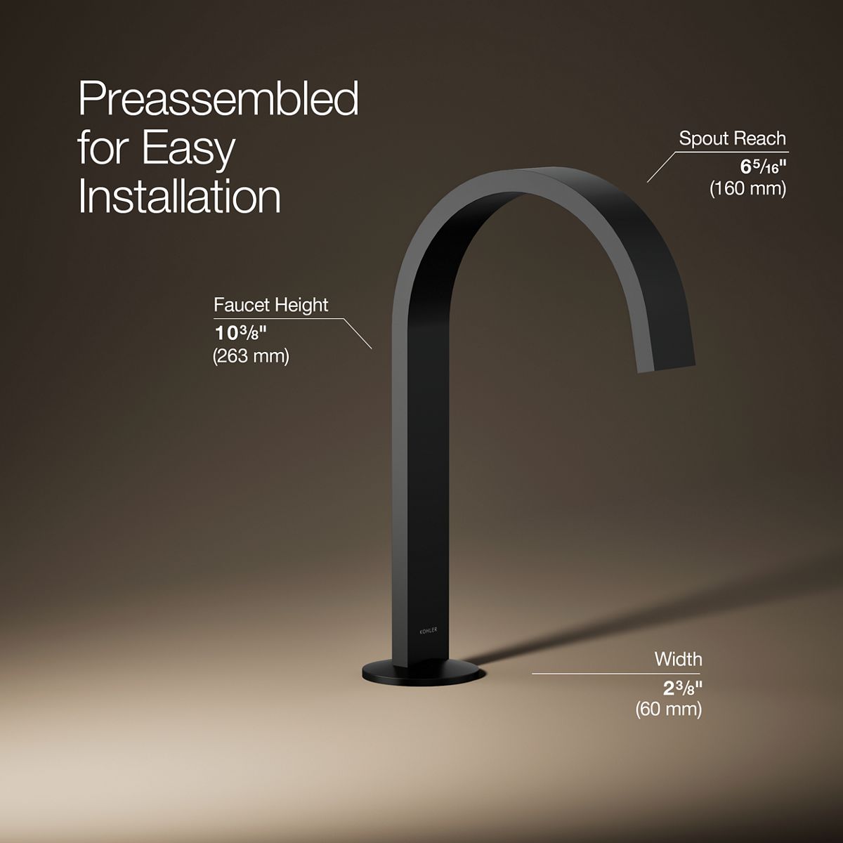 Components® Bathroom sink faucet spout with Ribbon design, 1.2 gpm