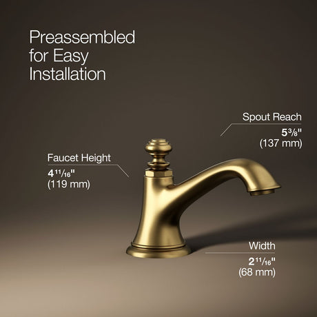 Artifacts® with Bell design Bathroom sink faucet spout with Bell design, 1.2 gpm