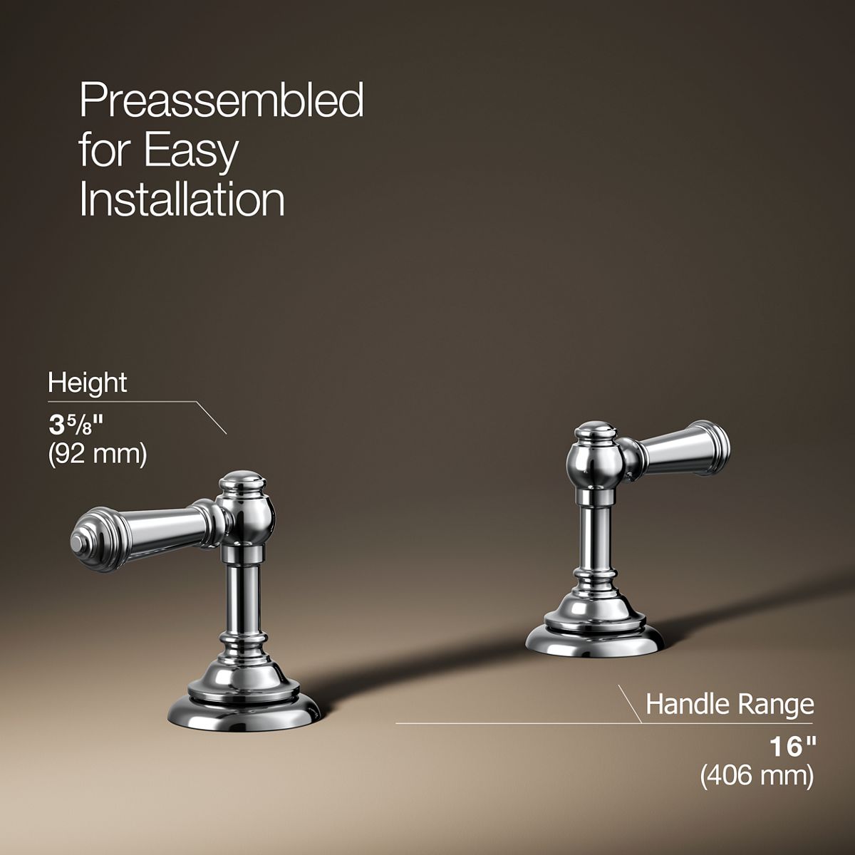 Artifacts® Lever bathroom sink faucet handles