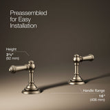 Artifacts® Lever bathroom sink faucet handles