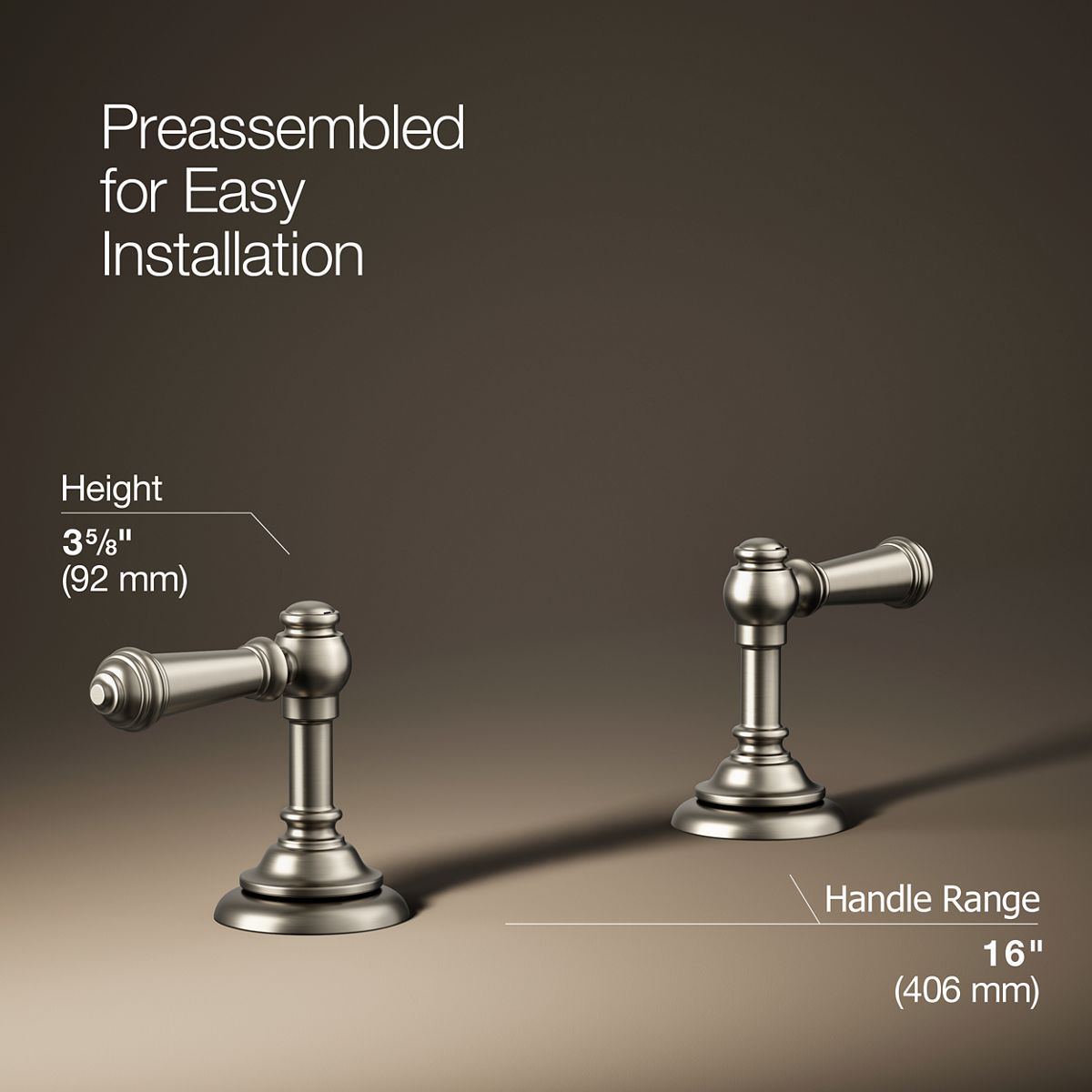 Artifacts® Lever bathroom sink faucet handles