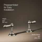 Artifacts® Lever bathroom sink faucet handles